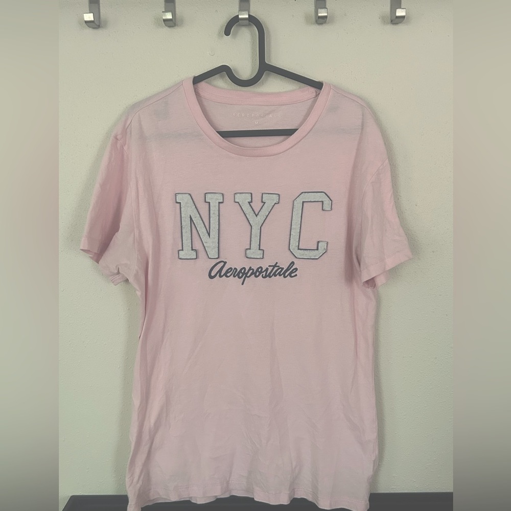 Aeropostale Mens pink NYC T-shirt/Size M